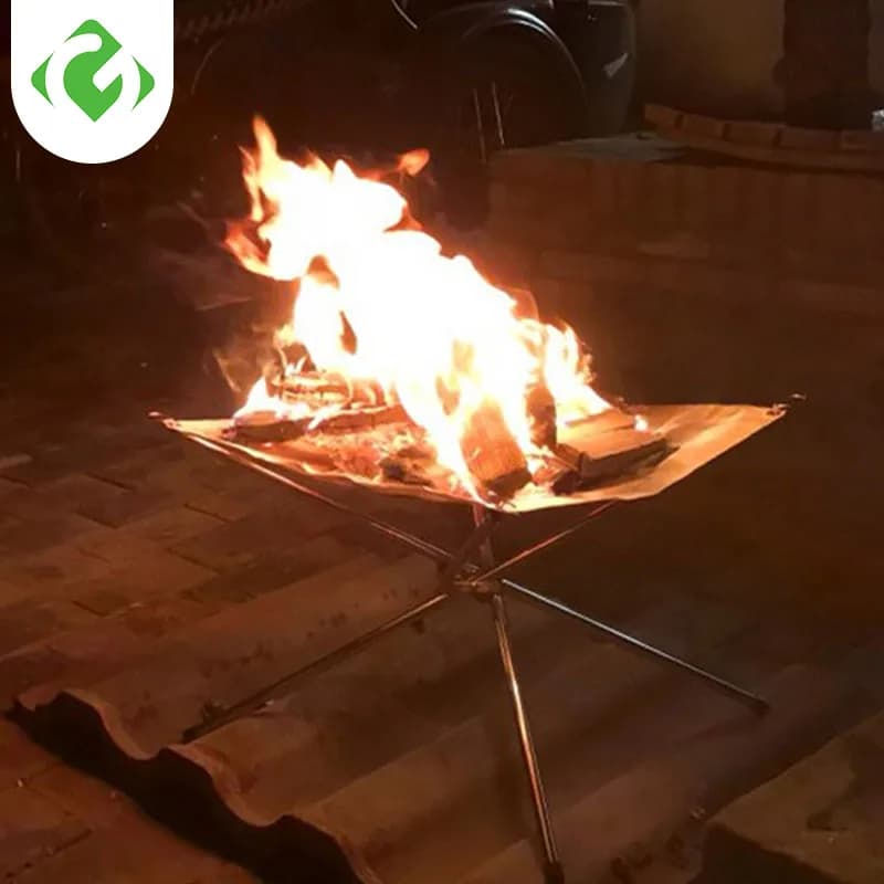 Cortile fuoco pit table Campfire Pit Camping stufa a legna pieghevole maglia fuoco cremagliera campo escursionismo buca del fuoco riscaldatore di legno riscaldamento all'aperto