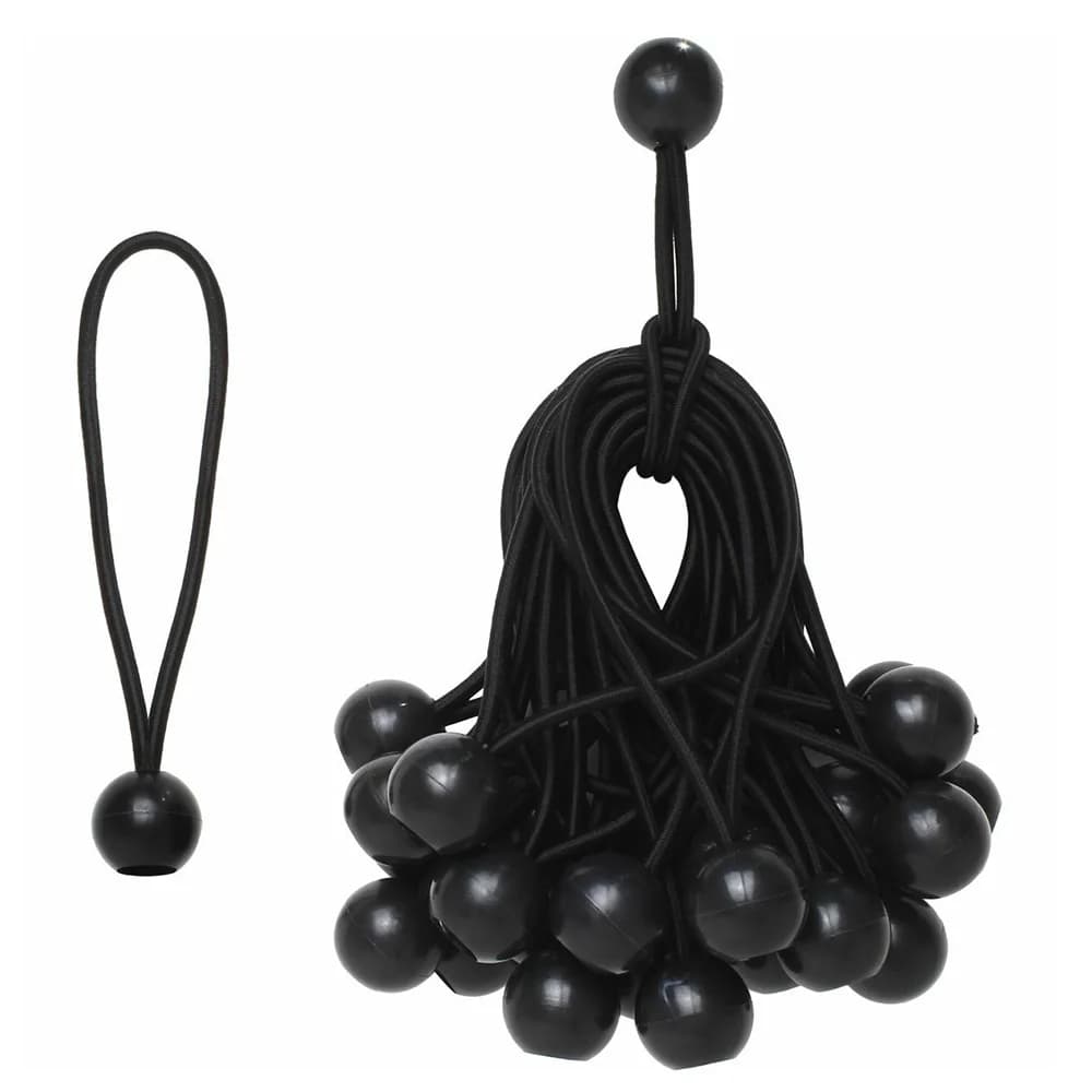 30 Pieces Cord Ball Elastic Tarpaulin Strapping Rope 15cm Cord Ends Elastic Rope Lace Fixed Boat Pole Camping Tent Accessories