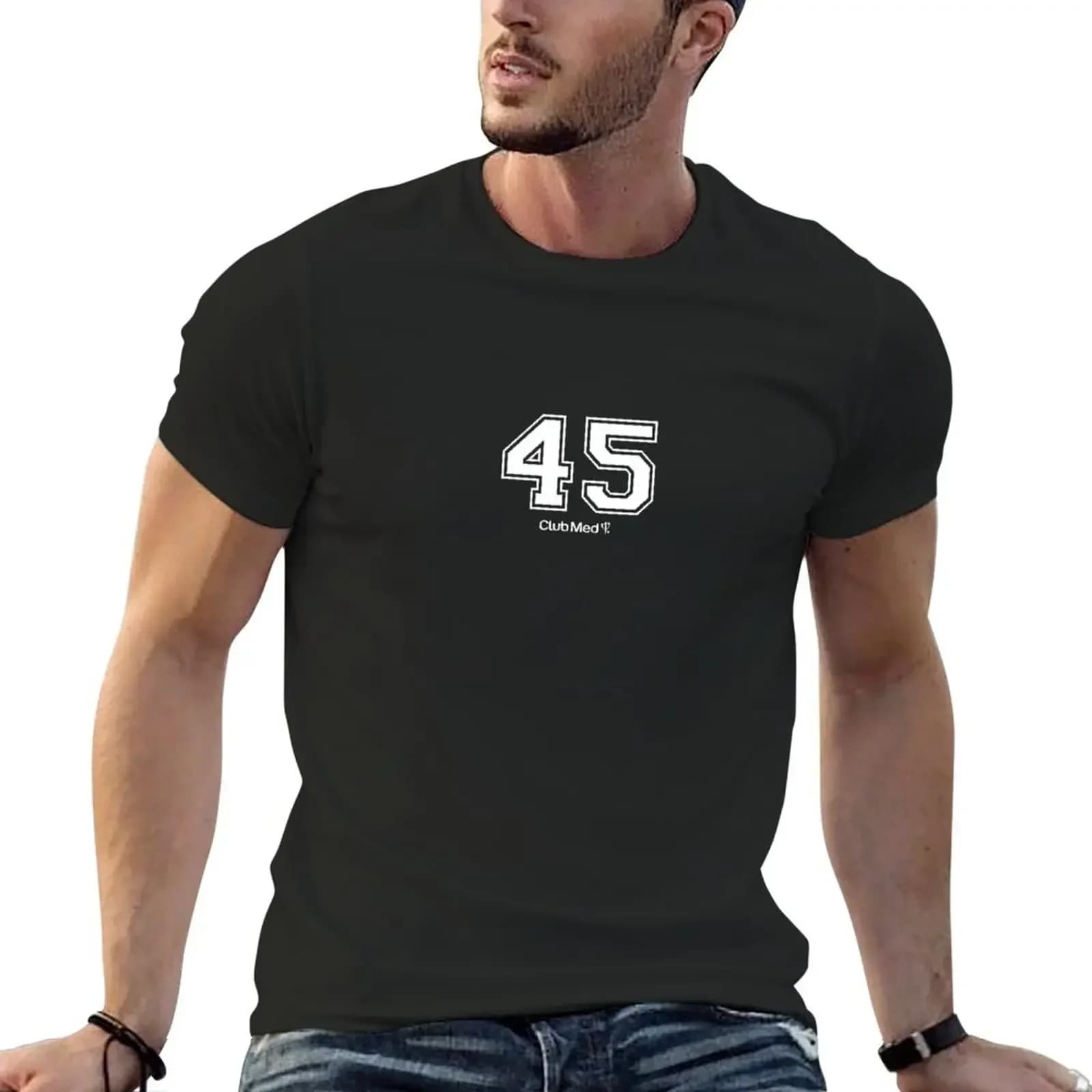 Numero 45 Club Med t-shirt anime stuff abbigliamento vintage figure anime maglietta essenziale abbigliamento firmato da uomo