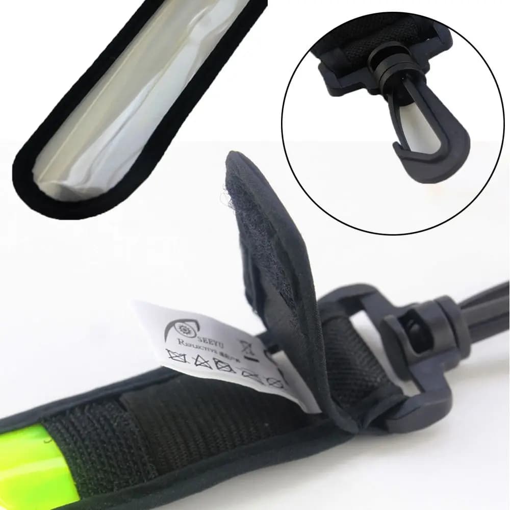 Accessori Luminosi per Corsa Notturna, Fascia da Braccio LED Riflettente, Luci per Zaino, Cintura Luminosa