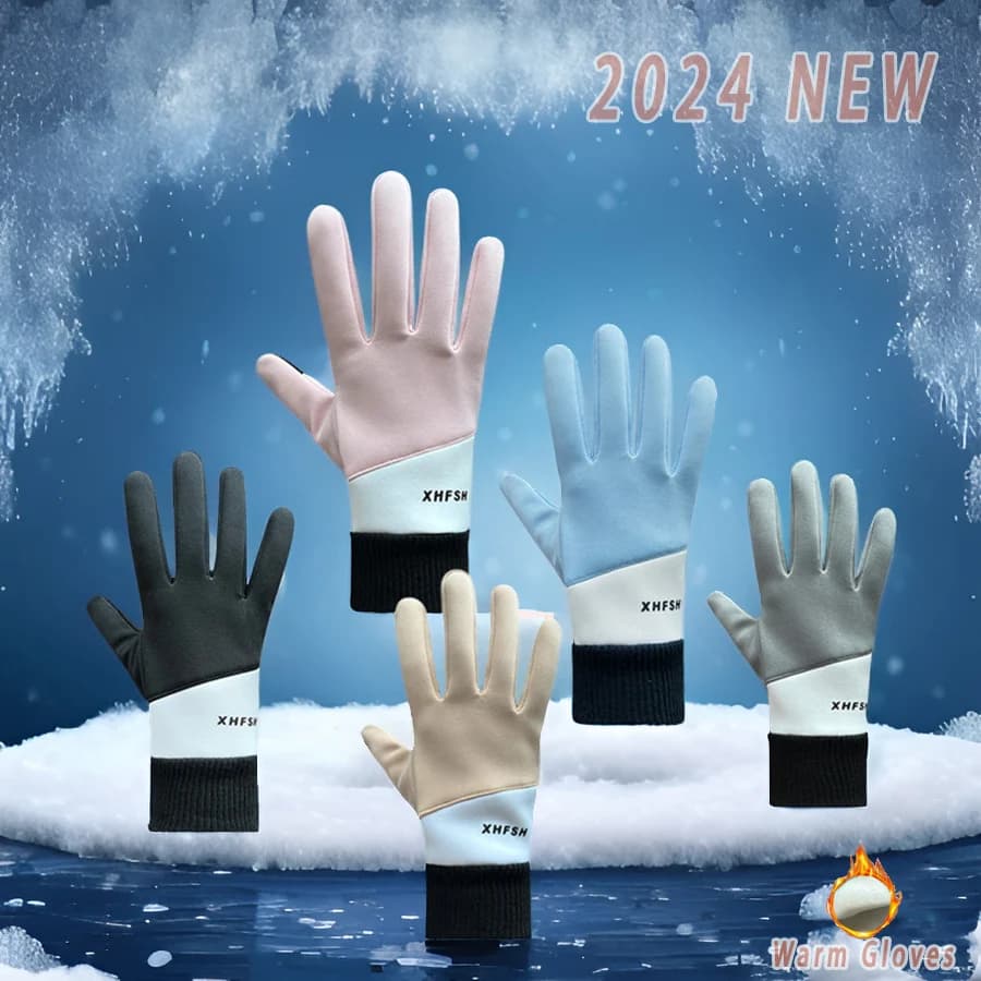 1 paio di guanti autunnali/invernali per coppia, touch screen, resistenti all'acqua, antivento, termici, per la corsa, ciclismo, guida, escursionismo, regali