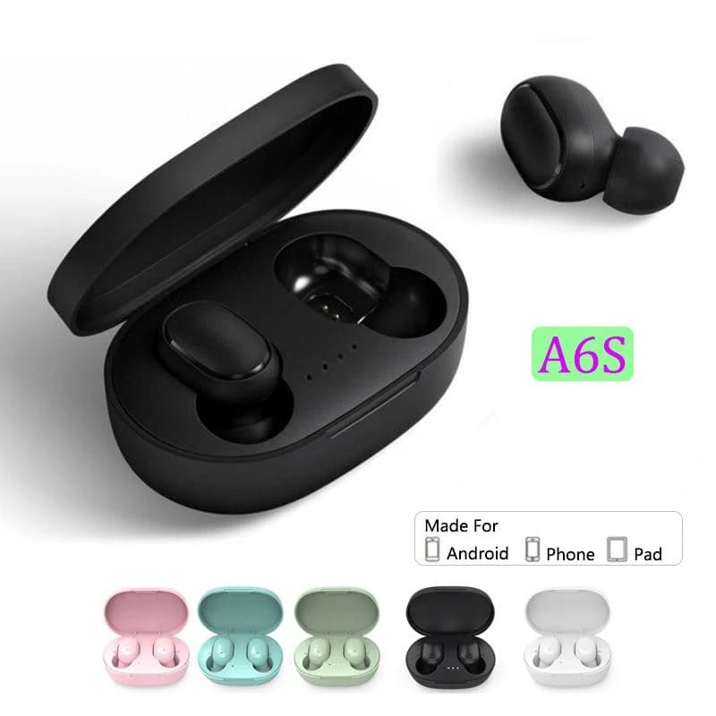 A6S auricolari Bluetooth Wireless auricolari cuffie Stereo Sport Noise Cancelling A6S TWS cuffie auricolari musicali sportivi per telefono