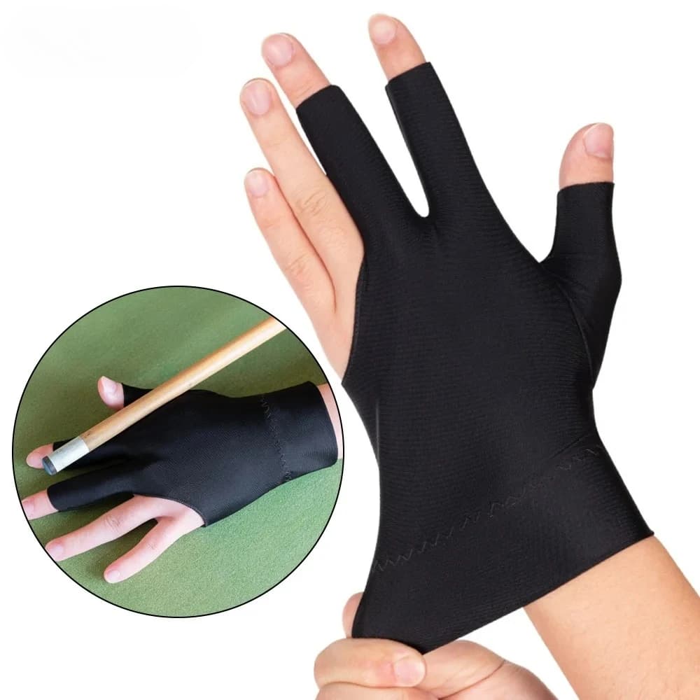 Guanto da Biliardo Antiscivolo Durevole a Tre Dita, Traspirante ed Elastico, Accessorio per Allenamento e Fitness