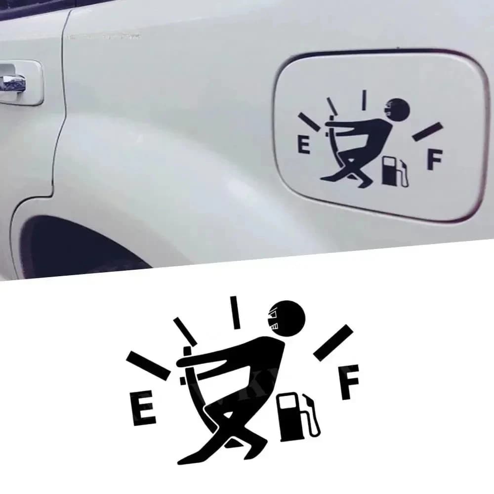 Car Stickers Pull the Fuel Tank Pointer Reflective Vinyl Funny Gas Decalcomania High Gas Gage Vacuum Stickers Decalcomania Auto Exterior