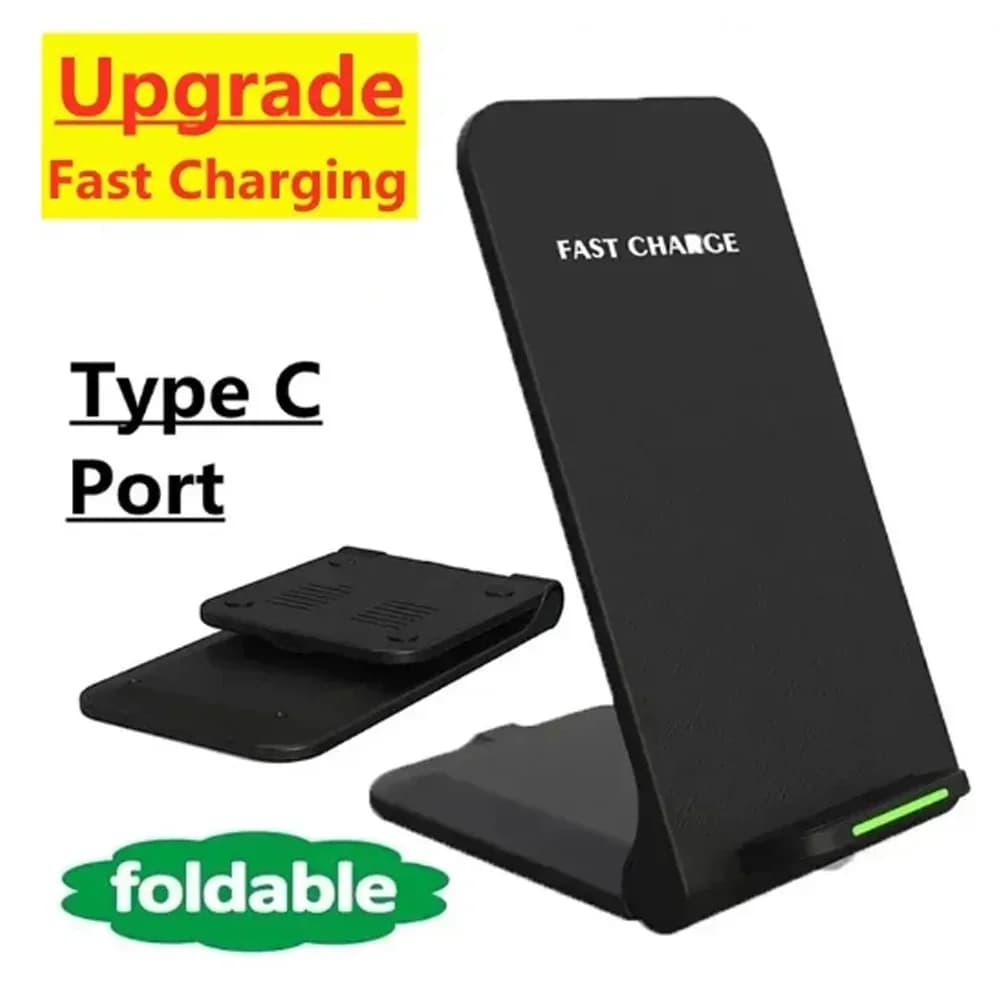 Stazione di Ricarica Wireless Veloce con Supporto per iPhone 17 16 15 14 13 Pro Max Samsung Galaxy S24 S23 Xiaomi e Porta Auricolari