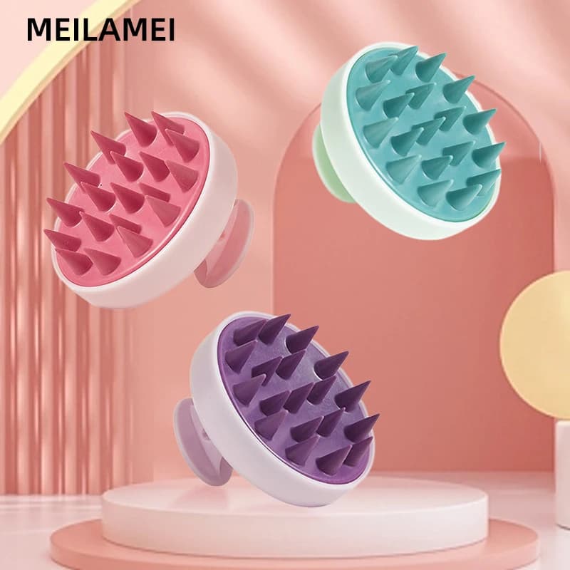 Silicone shampoo massager for scalp hair scalp brush body massage brush for scalp massage brush for scalp massage scalp brush comb brush for magic handle massage Spa