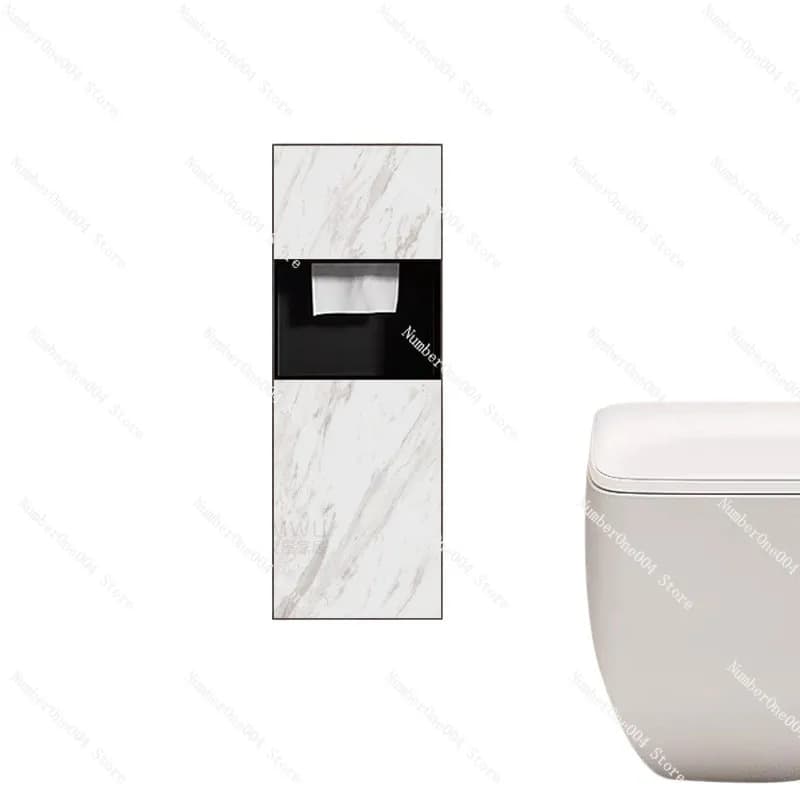 Personalizzazione del portapattoli per pattumiera nascosta per bagno in acciaio inossidabile 304 con scatola per fazzoletti incorporata di nicchia