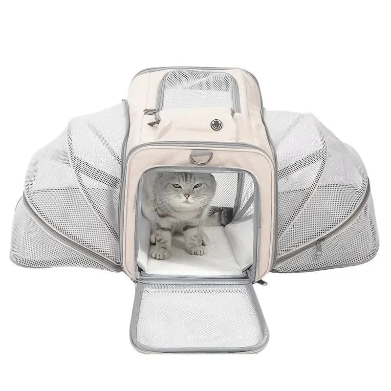 Outdoorsvehicle-mountedPortable Breathable Expanding Pet Bag for Cats & Small DogsPet Carrier Bag