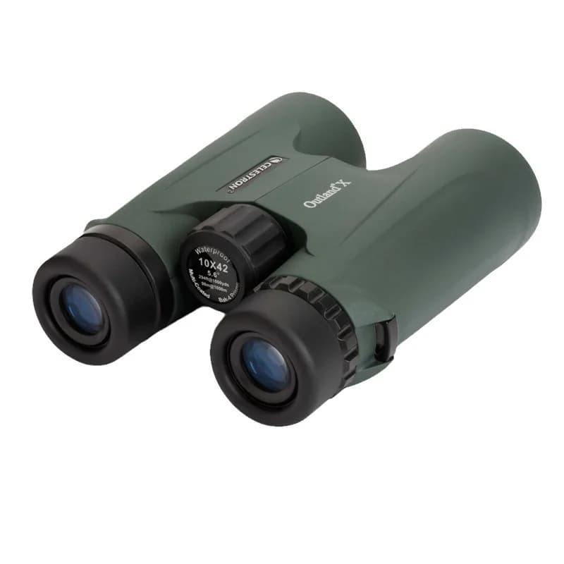 Binocolo Verde 8x42 10X42 Impermeabile e Antiappannamento per Adulti con Ottiche Multistrato e Prismi BaK-4