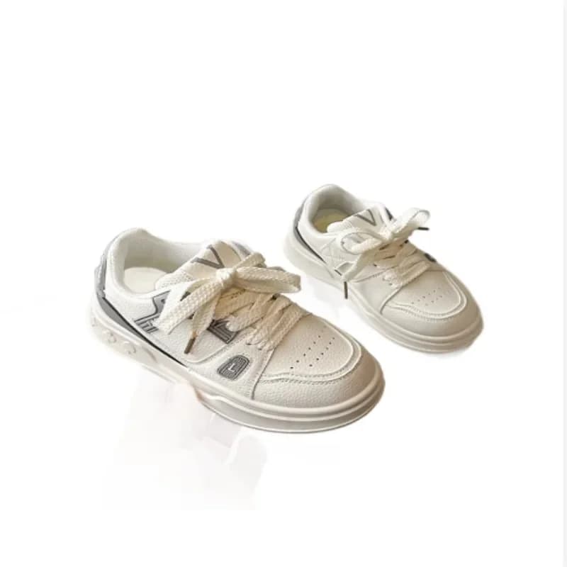 Scarpe da ginnastica piatte unisex casual autunno 2025 nuove per ragazzi e ragazze scarpe basse bianche traspiranti per bambini taglia 26-37