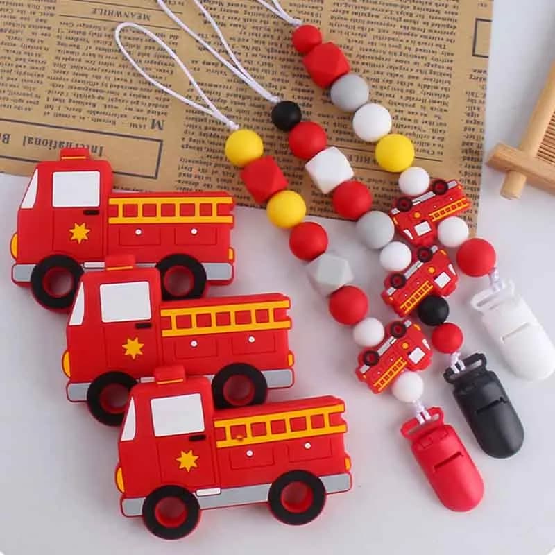 Giocattoli per massaggiagengive per bambini catene per ciuccio per auto dei cartoni animati per bambini clip per capezzoli per neonati ciuccio per neonati accessori per massaggiagengive