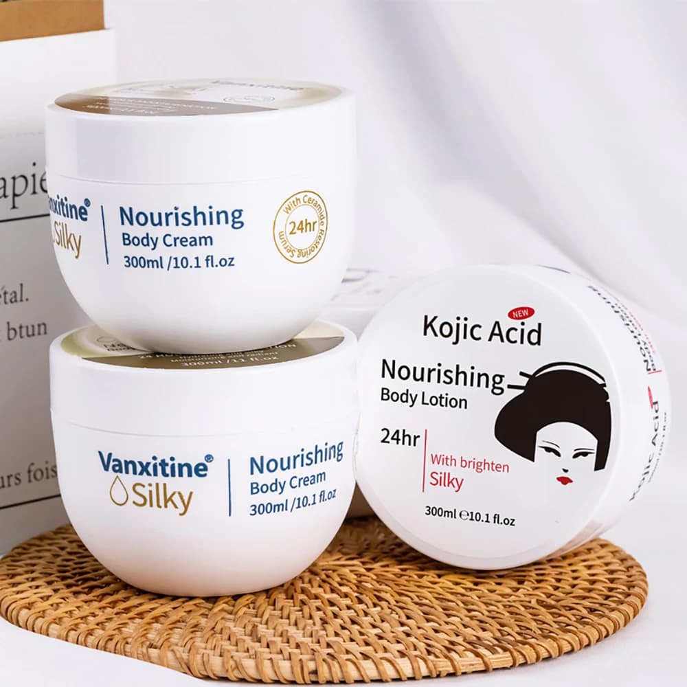 Lozione Corpo all'Acido Kojico per Pelle Secca, Crema Nutriente Profumata, Idratante e Rinfrescante, Prodotti per la Cura della Pelle e lo Schiarimento
