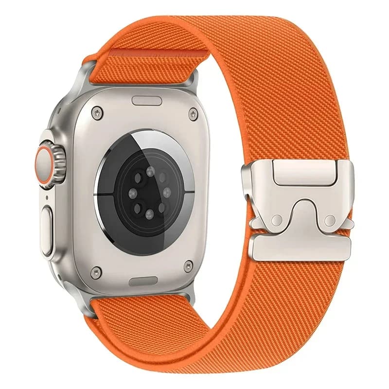 Cinturino Elastico in Nylon con Fibbia a Ombrello per Apple Watch Serie 10 9 8 7 6 SE Ultra 2 38-40-41-S10 42mm