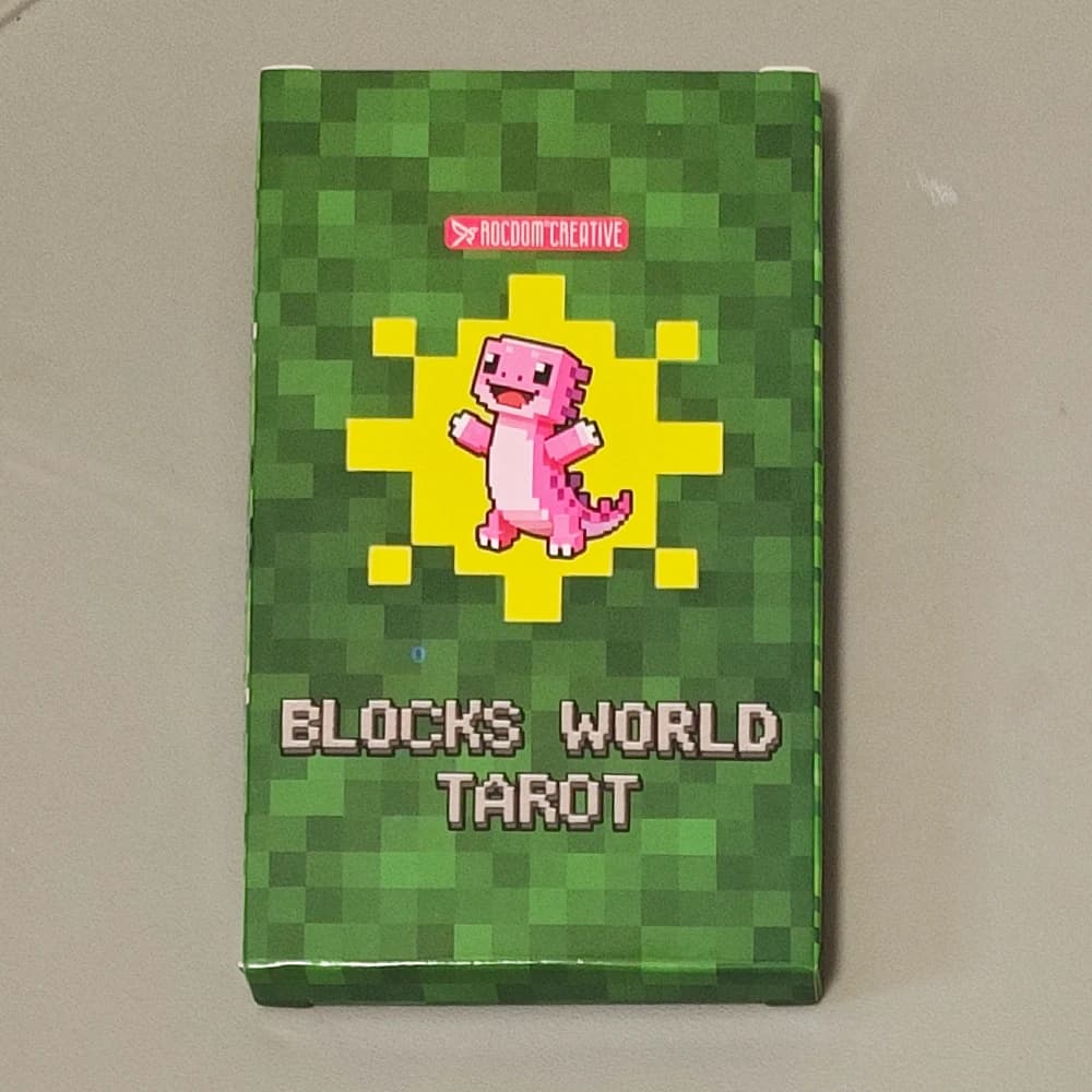 Tarocchi Blocks World - Mazzo di Tarocchi Pixel Art 12*7cm per Giocatori e Collezionisti, 22 Carte degli Arcani Maggiori