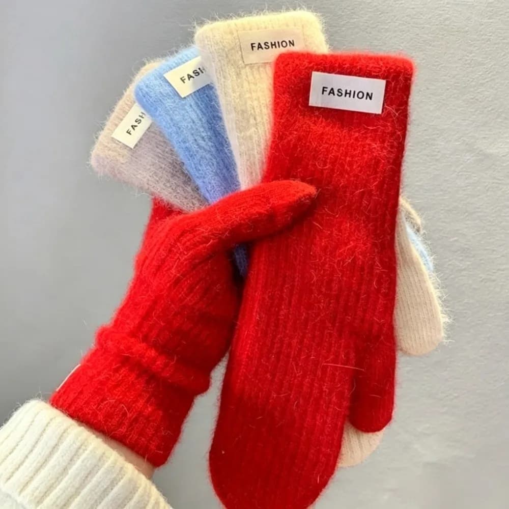 Material Winter Warm Mittens Thick Thermal Soft Fabric Cold Weather Gloves 1 Pair Pack Winter Warmth Thermal Gloves Cycling