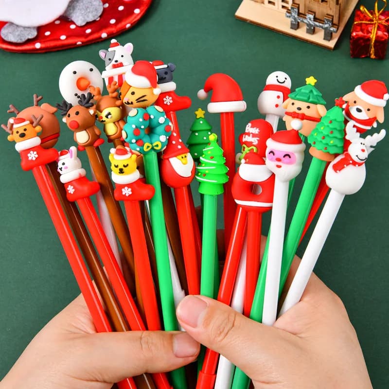 36 pezzi di penne Gel natalizie Creative carine per studenti delle scuole, regali perfetti per natale