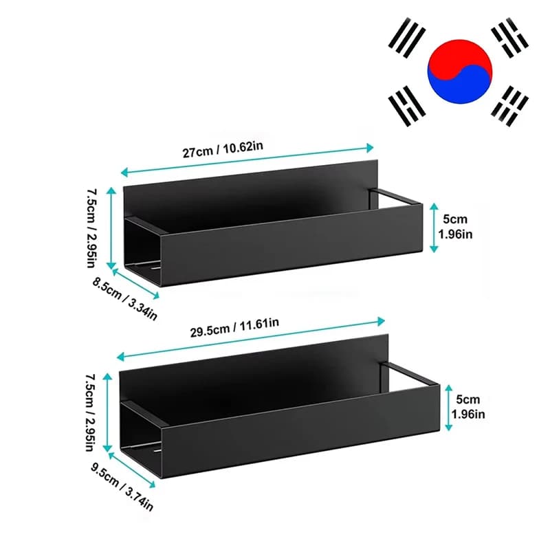 Magnetic shelf for refrigerator Spice shelf for various items Suspended basket shelf kitchen organizer shelf space storage