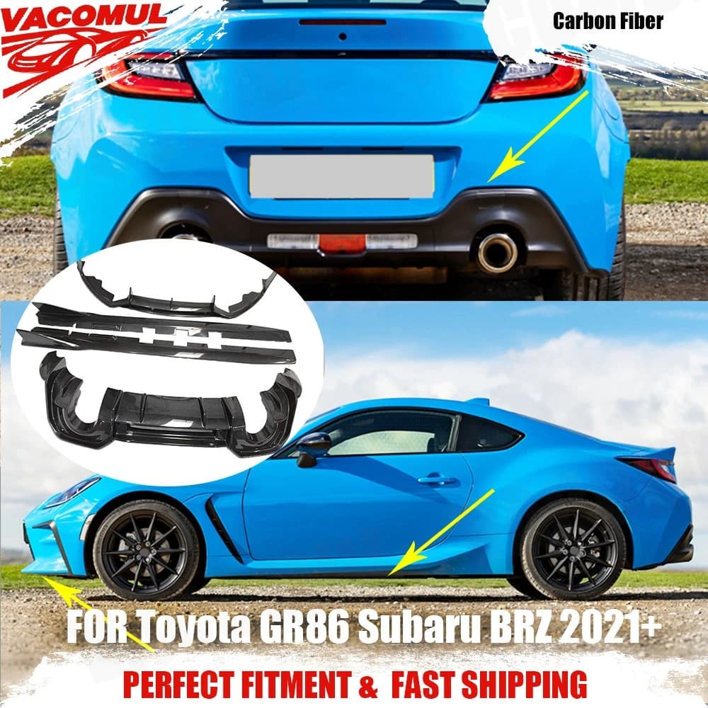 VACOMUL Per Toyota GR86 Subaru BRZ 2021 + BodyKit In Fibra di Carbonio Paraurti Posteriore Lip Spoiler Diffusore Minigonne Laterali Paraurti Anteriore Spoiler