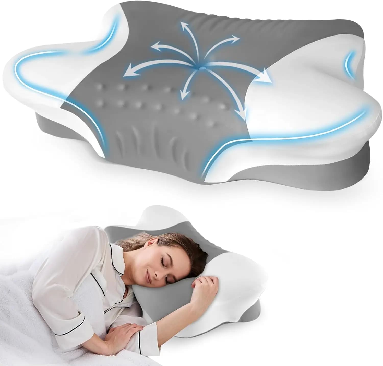 Pillow for the Pillow in Memory Foam Refreshing for Who Sleeps Side - Ergonomic Support, Adjustable Comfort, Ideal Gift