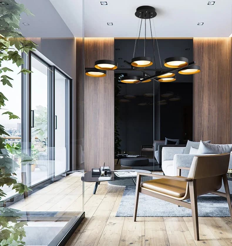 Lampada a Sospensione LED Moderna 2026 con Anelli Connettori per Sala da Pranzo, Soggiorno e Illuminazione Tavolo Centrale - Design Luminoso