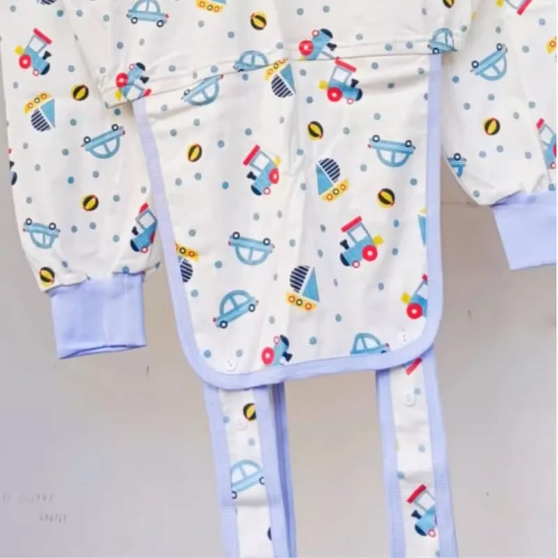 ABDL Pure Cotton Diaper Pajama Pants Rompers Soft Comfortable Couple Suspenders Jumpsuit Adult Open Crotch Sleeping Trousers
