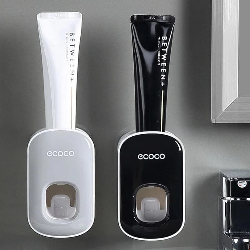 Pratico 1/2/4 pezzi Dispenser automatico di dentifricio completamente sospeso per bagno, detergente per il viso, spremiagrumi che non necessita di perforazione