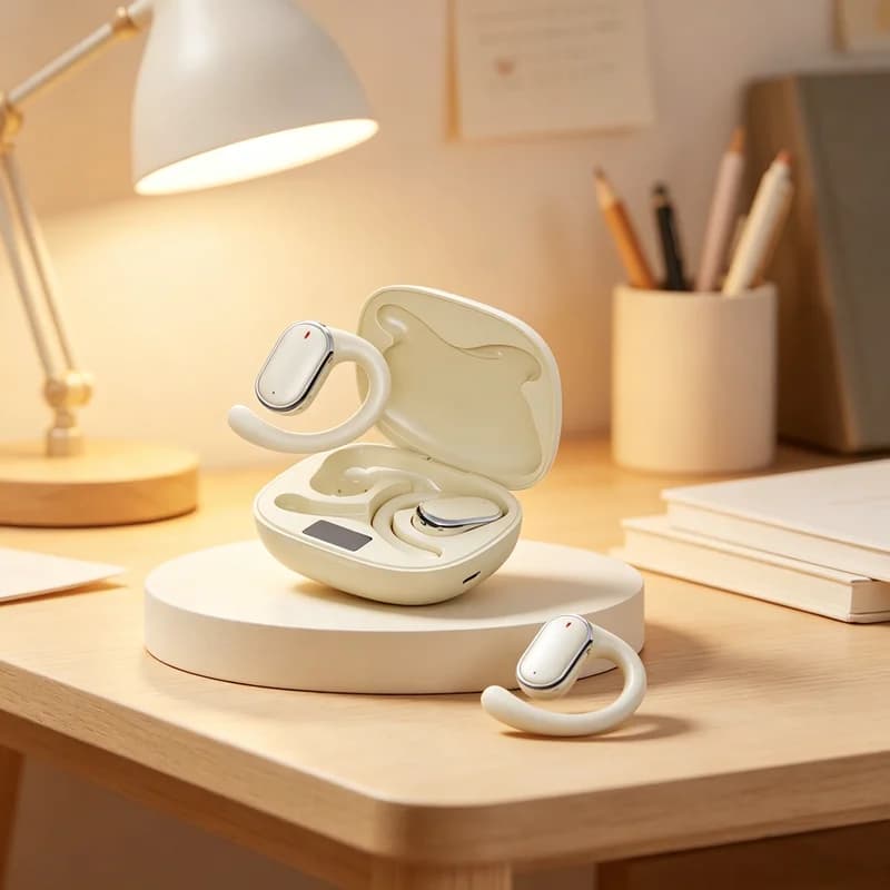 Auricolari Wireless X93 a Gancio per Orecchio, Cuffie con Riduzione del Rumore, Auricolari Impermeabili per Lavoro, Corsa e Camminata