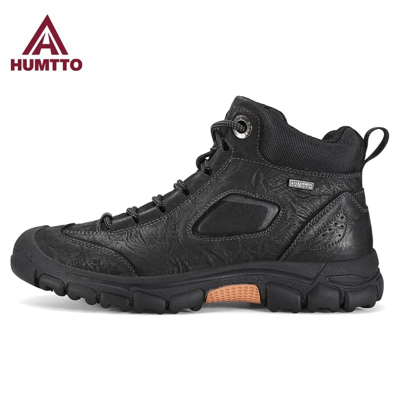 HUMTTO scarpe da trekking all'aperto stivali invernali da uomo stivali tattici da arrampicata in pelle di mucca impermeabili sneakers da trekking da donna in pelle