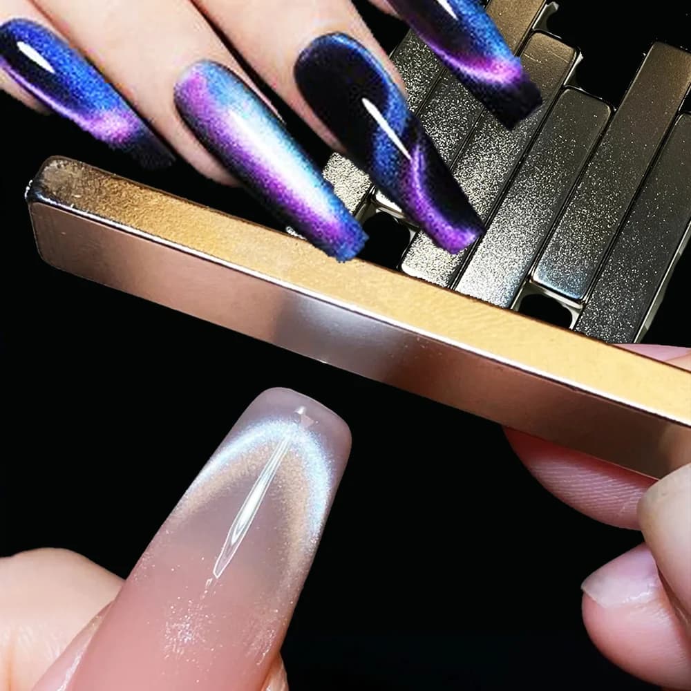 9D Super Strong Magnet Tool for Nail Art Cat Eye Double Head Magnet for Gel Nail Polish 8 Size 3D Strong Magnetic Pen
