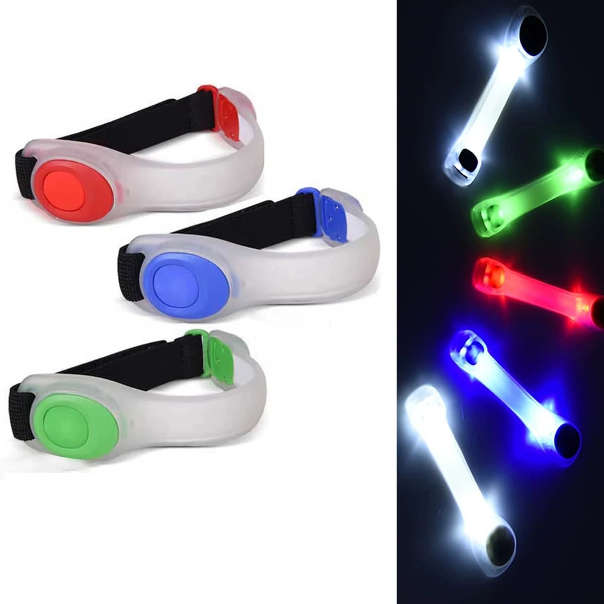 Led Running Braccialetto Luminoso Glow Light Belt Sport Braccialetti Notturni Regolabili Ciclismo Lampeggiante Sicurezza Indossabile Alimentato a batteria