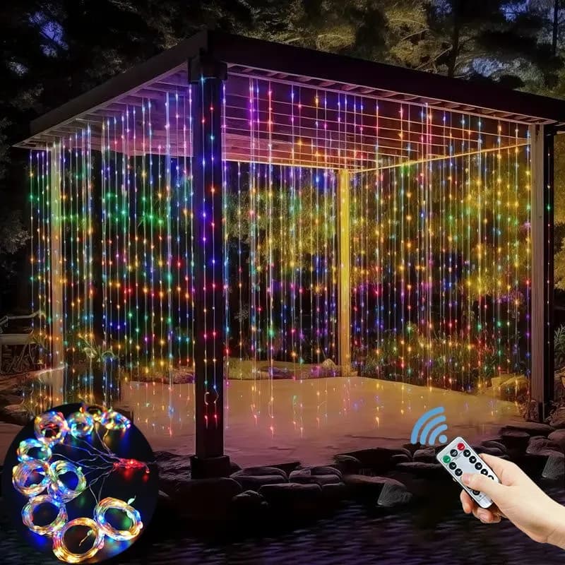 Luci a tenda LED 3/4/6m, Ghirlanda USB con telecomando, Luci decorative per matrimoni e feste, Decorazione per la casa e la stanza