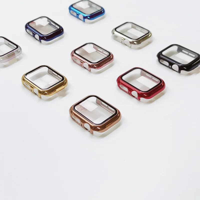 Vetro + copertura per Apple Watch Case 44mm-40mm 42-41mm 45mm Protezione schermo paraurti apple watch serie 9/7/4/3 se 8 6 5 Accessori