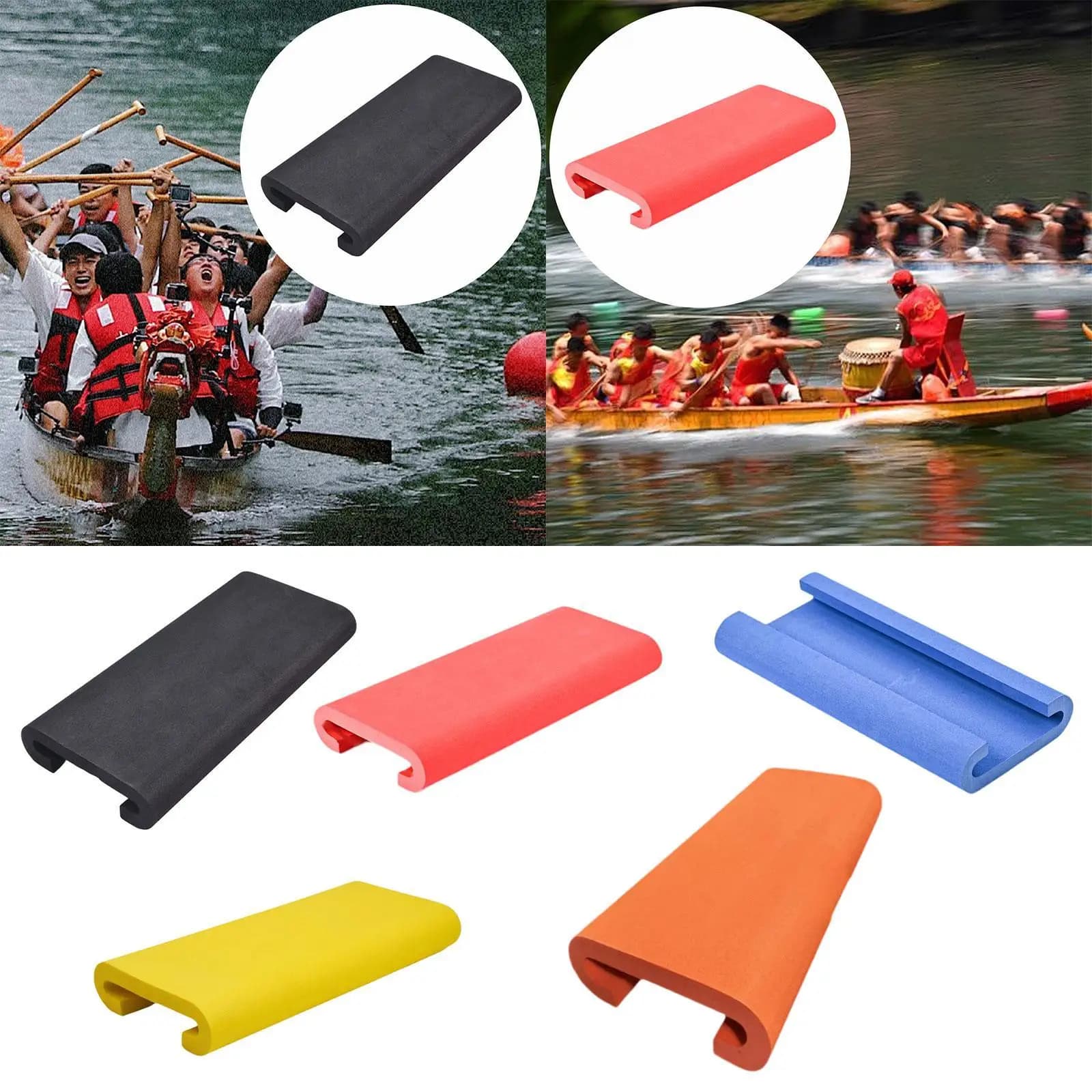 Cuscino per sedile a remi per barca drago Sella per barca drago a forma di U antiurto per kayak Strumenti per canottaggio Barca da competizione all'aperto