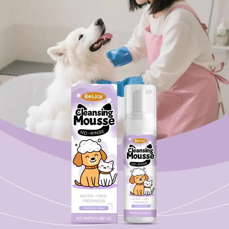 EelJoy No Rinse Fur Cleanser Deodorizer Convenient Grooming Foam Pet Shampoo Mousse for Dogs Cats