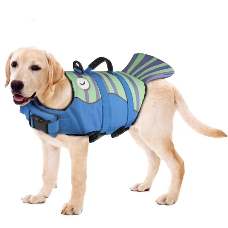 Adjustable Shark Mermaid Shape Pet Life Jacket Floating Safety Swim Vest for Dogs Water Play