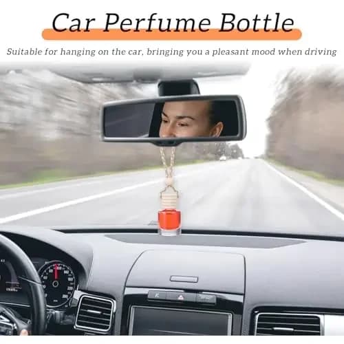 50 Pack Clear Glass Car Hanging Diffuser Bottles With Wooden Stopper And Rope For Essential Oil Aromatherapy Use