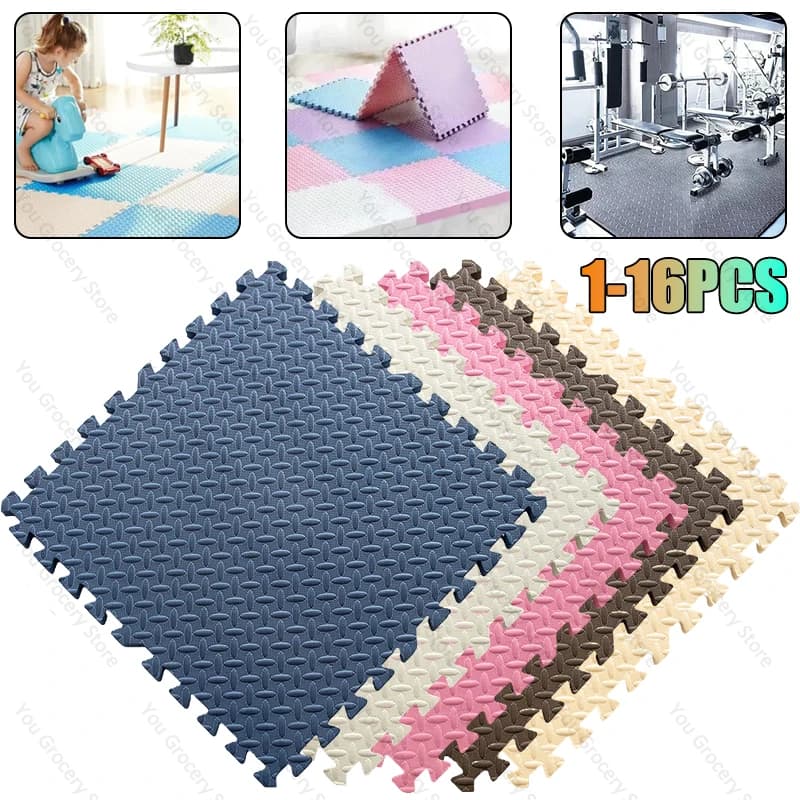 1-16 pieces of puzzle for children floor carpet for children mattress model foliage Eva toys educational toys fitness mats yoga 30x30 cm