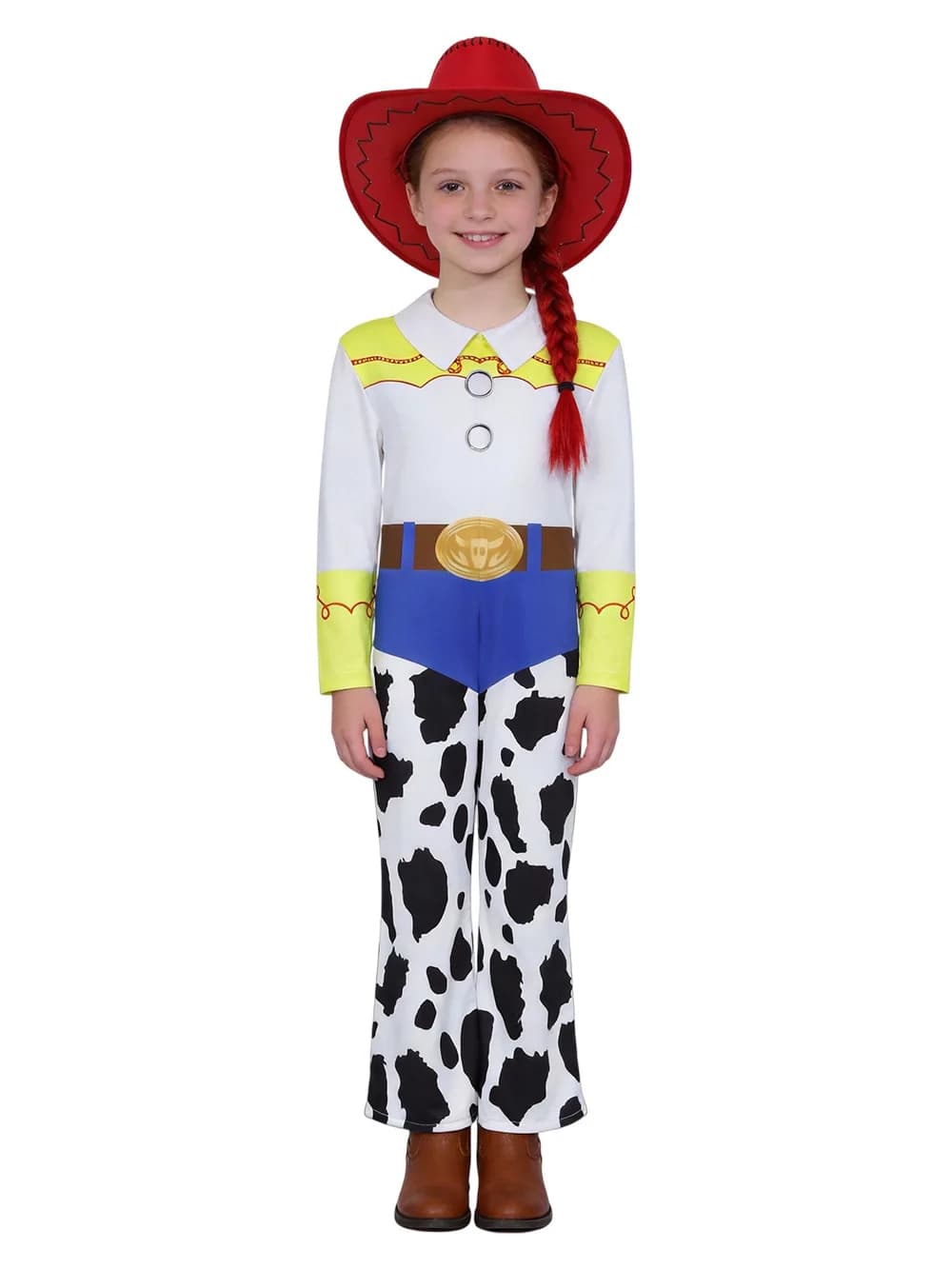 5 Toys Jessie's Cowboy Costume Vest Hat Belt Halloween Party Performance Wear