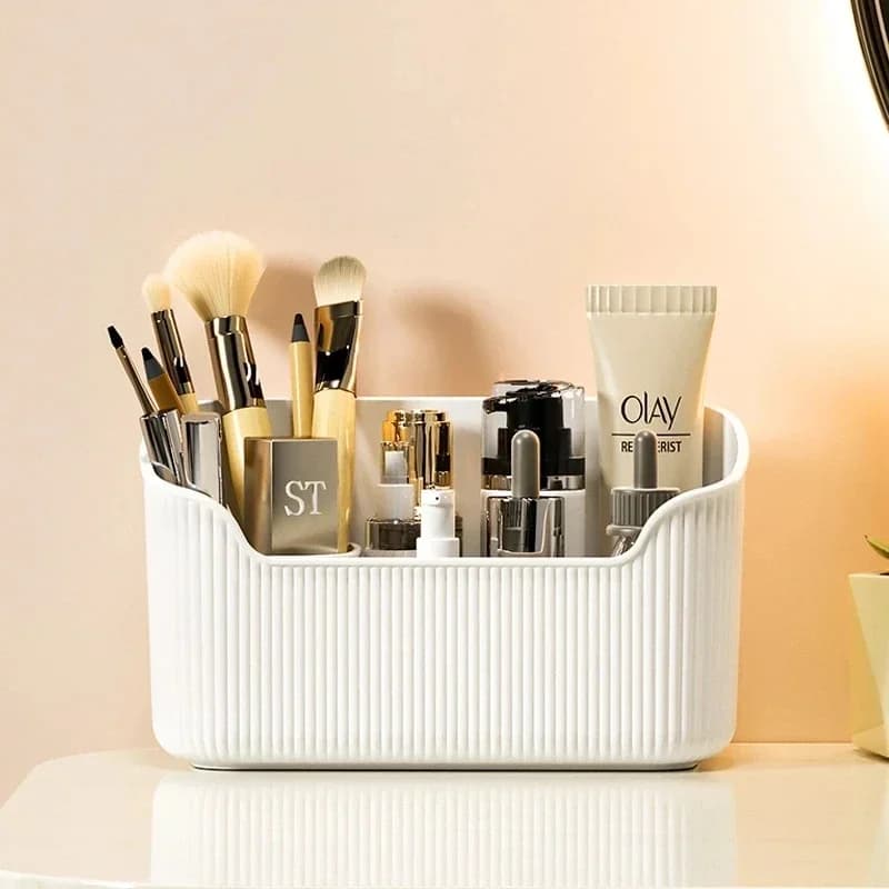 Organizer cosmetico opaco Bagno Camera da letto Scatola portaoggetti da tavolo per trucco Rossetto Profumo Cura della pelle Vassoio cosmetico Scatola