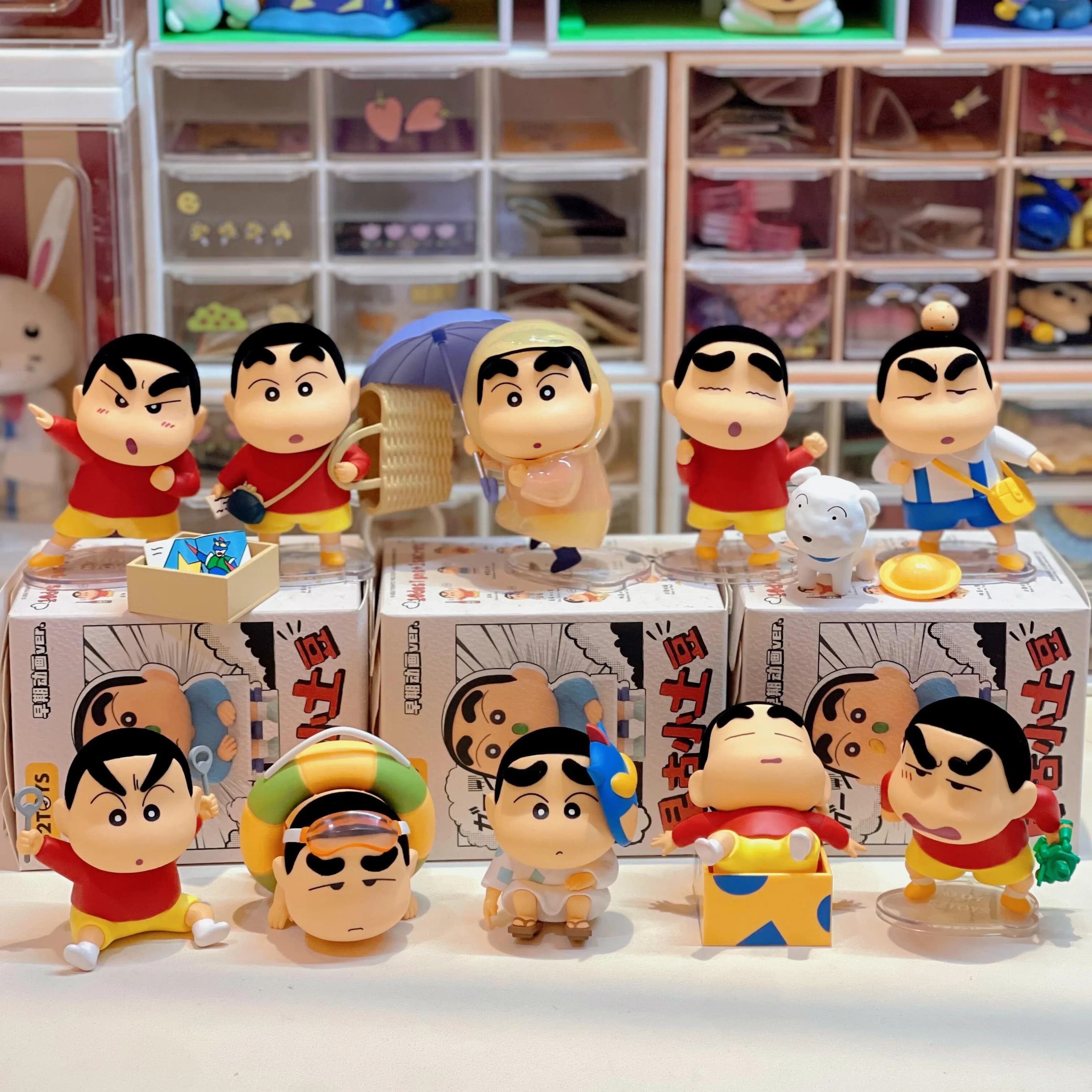 Crayon Shin-Chan: Statuetta di Shinnosuke Nohara - Serie Antica Patata - Blind Box - Action Figure - Ornamento da Scrivania - Giocattolo - Regalo
