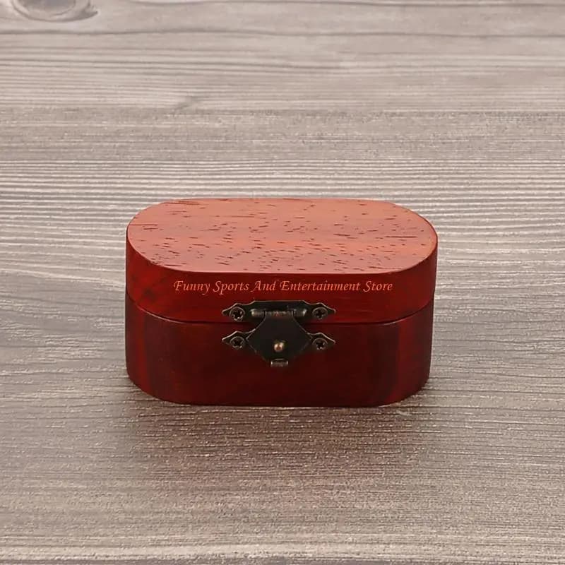 C4DE Contenitore per plettri per chitarra in legno Porta plettri portatile Porta plettri per chitarra Organizzatore porta con 5