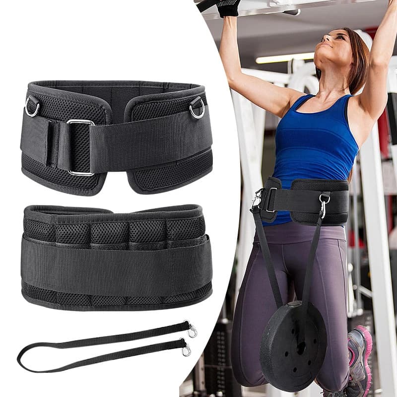 Weight EVA Pull-Up Dip Belt Strength Training Waist Support for Manubri Squat Powerlifting Lombare Back Brace Bear 100 pounds