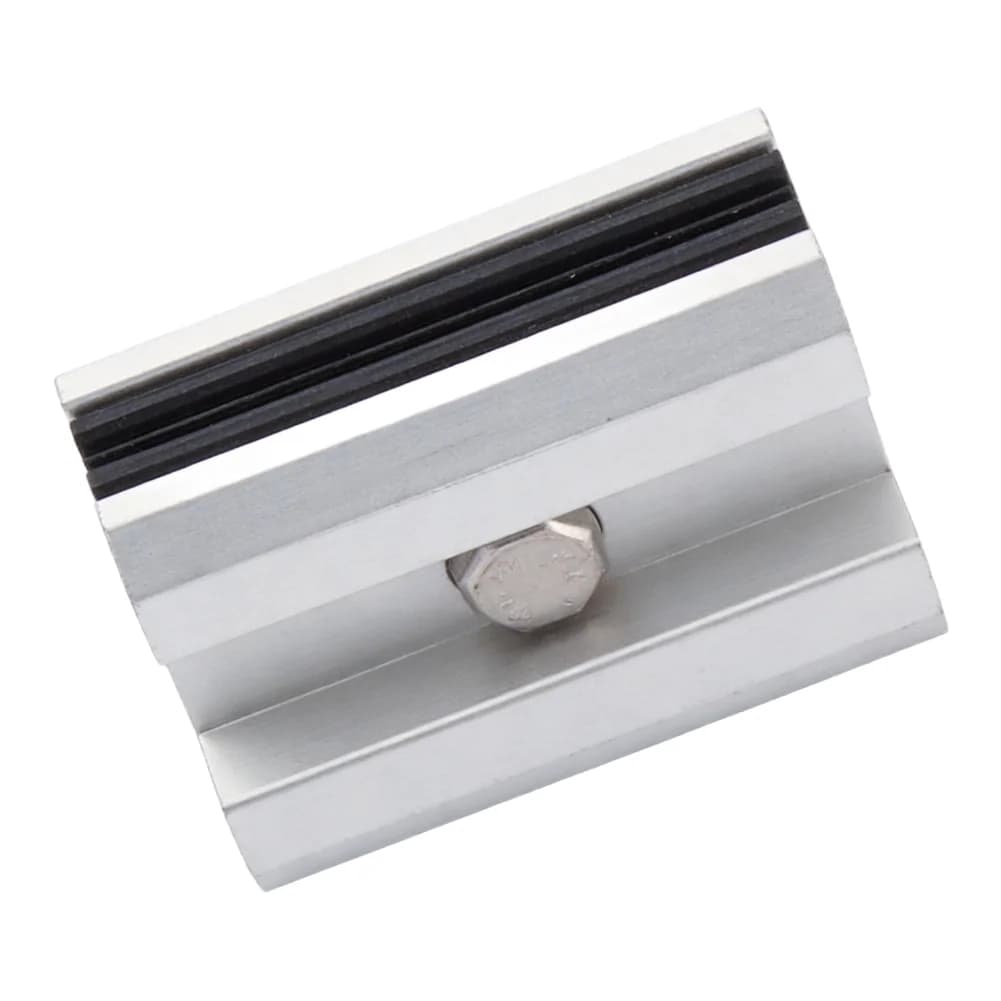 Aluminum For Solar Panel Centre Clamp Kit 4 Pieces 100mm/120mm Anodized PV Mounting Bracket for Residential Outdoor Use