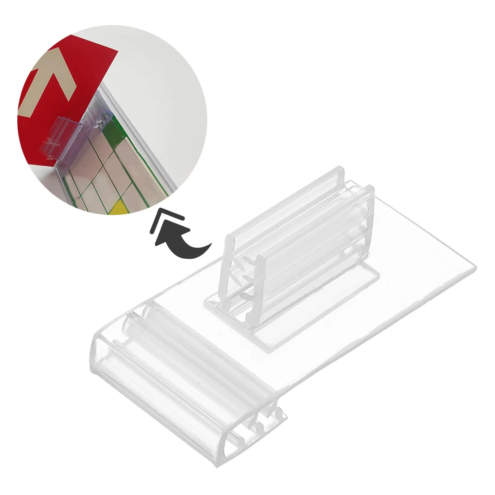 20 Pezzi Porta Etichette Prezzi, Clip in Plastica Trasparente per Esposizione, Supporti per Etichette per Supermercati e Negozi