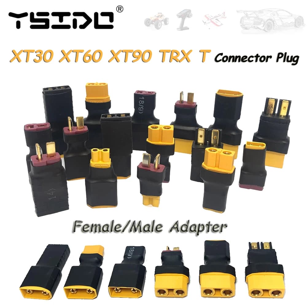 Adattatore modello RC XT30 XT60 XT90 TRX T Spina femmina/maschio Connettore per RC Auto Aereo Drone Barca RC Lipo Batteria RC Parti