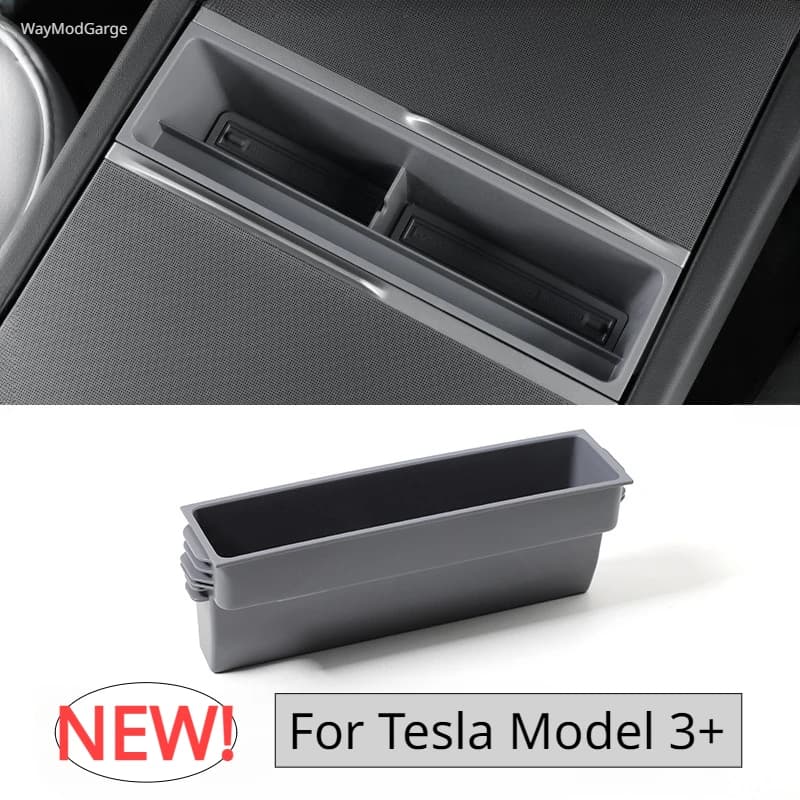 Scatola di immagazzinaggio di controllo centrale per Tesla Model 3 + custodia per cellulare con scheda bracciolo nuovo Model3 Highland 2024 accessori per auto