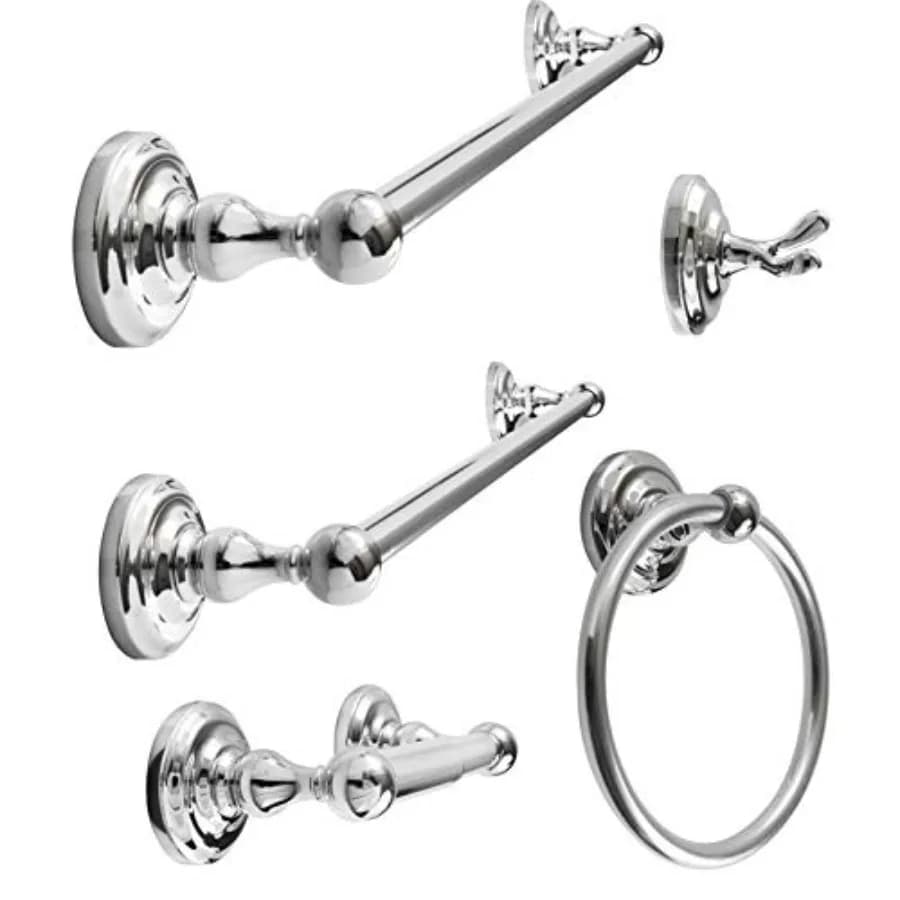 Set di accessori da bagno SENTO ROBIKI, accessori per il bagno, include gancio per accappatoio, porta carta igienica, anello porta asciugamani, porta asciugamani da 18 e 24 pollici