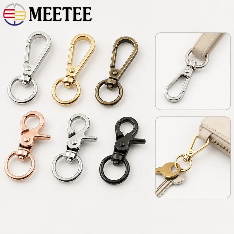 10-50Pcs 13mm/13x50mm Metal Lobster Clasp Swivel Snap Hook for Bag Strap Wristlet Lanyard Keychain Charm Jewelry Craft Hardware