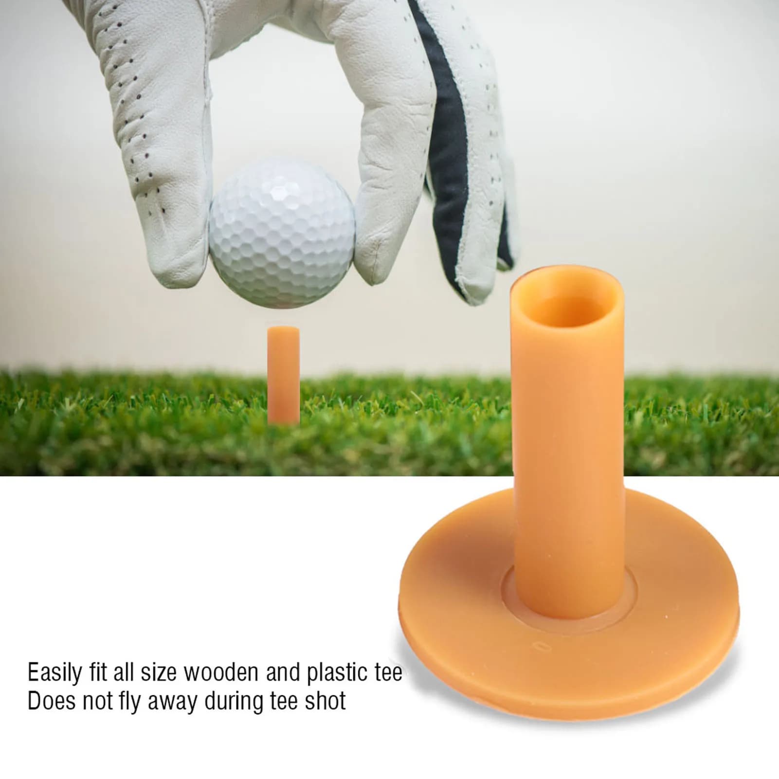 Porta tee da golf in gomma per campo pratica di allenamento per tee Porta palline per principianti 8 pezzi