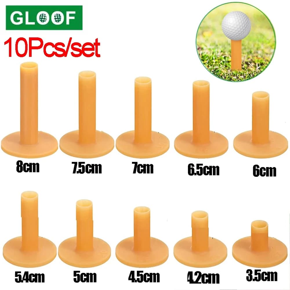 10 pz/set gomma Golf plastica Tees10 tipi di diverse dimensioni per tappetini pratica e Driving Range